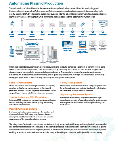 Automating Plasmid Production