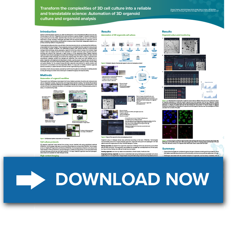 Automation of 3D organoid culture and organoid analysis