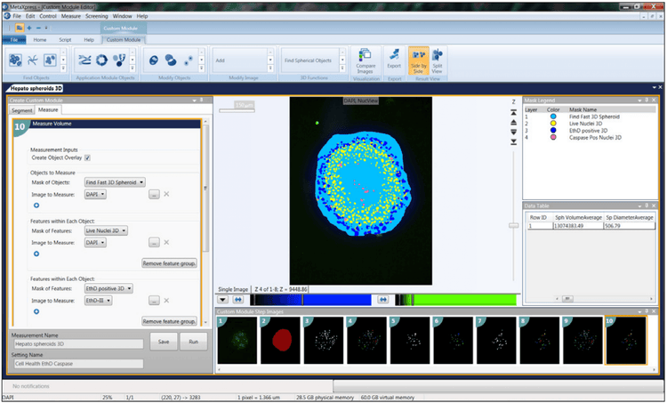 3D image analysis module section